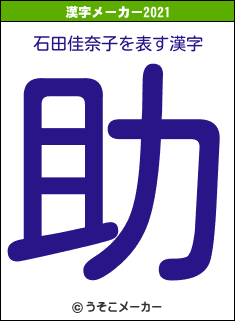 石田佳奈子の2021年の漢字メーカー結果