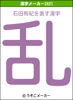 石田有紀の2021年の漢字メーカー結果
