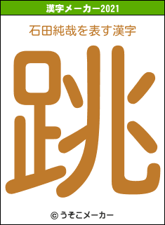 石田純哉の2021年の漢字メーカー結果