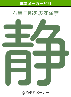 石黒三郎の2021年の漢字メーカー結果