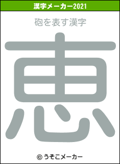 砲の2021年の漢字メーカー結果