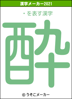 礳の2021年の漢字メーカー結果