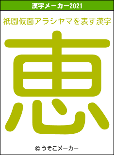 祇園仮面アラシヤマの2021年の漢字メーカー結果
