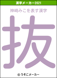 神崎みこの2021年の漢字メーカー結果