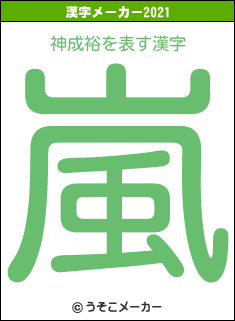神成裕の2021年の漢字メーカー結果