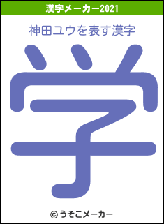 神田ユウの2021年の漢字メーカー結果