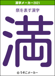 祭の2021年の漢字メーカー結果