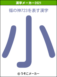 福の神723の2021年の漢字メーカー結果