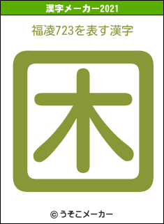 福凌723の2021年の漢字メーカー結果