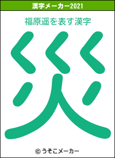 福原遥の2021年の漢字メーカー結果