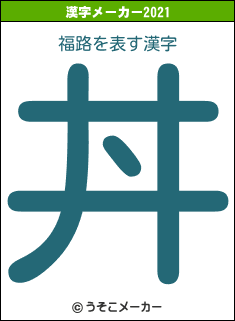 福路の2021年の漢字メーカー結果