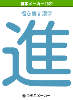 福の2021年の漢字メーカー結果