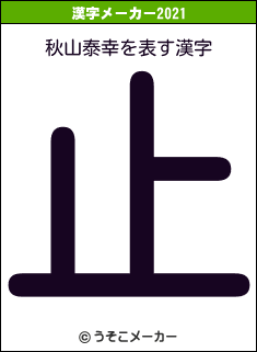 秋山泰幸の2021年の漢字メーカー結果