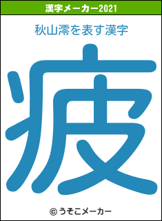 秋山澪の2021年の漢字メーカー結果