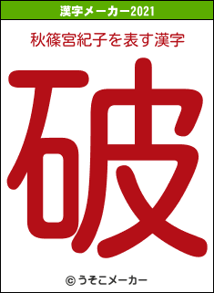 秋篠宮紀子の2021年の漢字メーカー結果