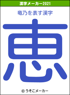 竜乃の2021年の漢字メーカー結果