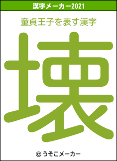 童貞王子の2021年の漢字メーカー結果