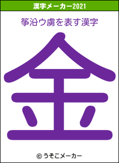 筝沿ウ虜の2021年の漢字メーカー結果