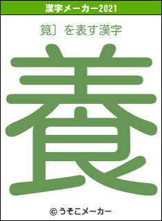 筧］の2021年の漢字メーカー結果