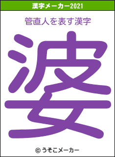 管直人の2021年の漢字メーカー結果