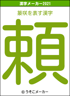 篆咲の2021年の漢字メーカー結果