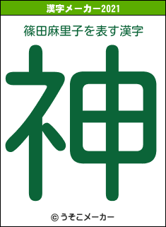 篠田麻里子の2021年の漢字メーカー結果