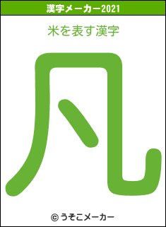 米の2021年の漢字メーカー結果