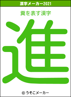 糞の2021年の漢字メーカー結果