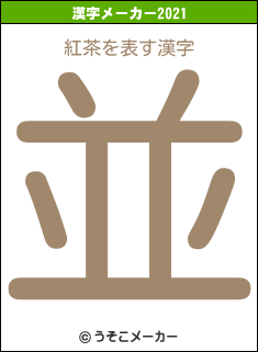 紅茶の2021年の漢字メーカー結果