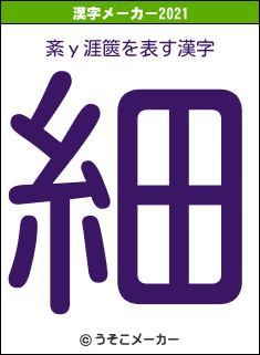 紊у涯篋の2021年の漢字メーカー結果