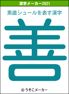 素直シュールの2021年の漢字メーカー結果