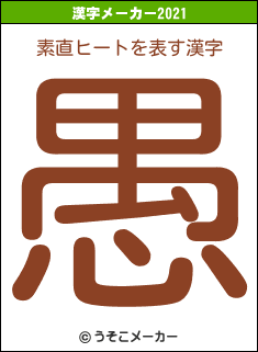 素直ヒートの2021年の漢字メーカー結果