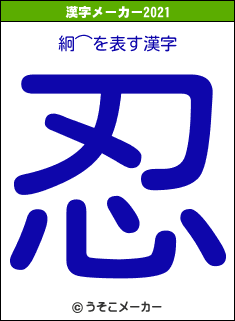 絅⌒の2021年の漢字メーカー結果