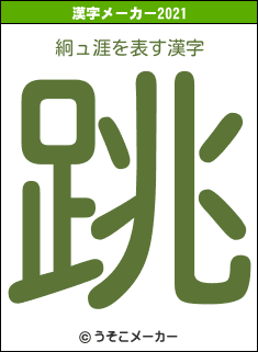 絅ュ涯の2021年の漢字メーカー結果