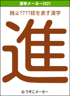 絏≧????綛の2021年の漢字メーカー結果