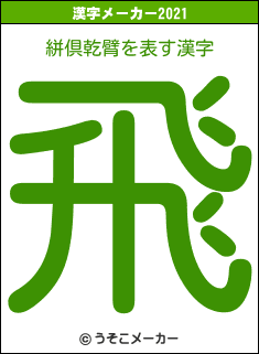 絣倶乾臂の2021年の漢字メーカー結果