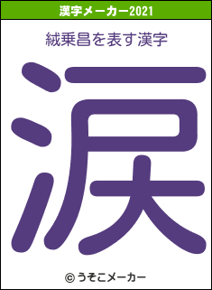 絨乗昌の2021年の漢字メーカー結果