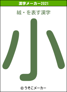 絨鋋の2021年の漢字メーカー結果