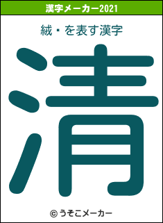 絨閌の2021年の漢字メーカー結果
