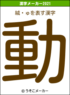 絨顚ゅの2021年の漢字メーカー結果