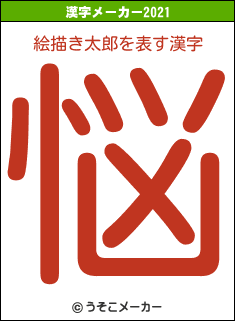 絵描き太郎の2021年の漢字メーカー結果