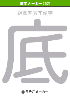 絽御の2021年の漢字メーカー結果