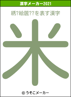 綉?絵篋??の2021年の漢字メーカー結果