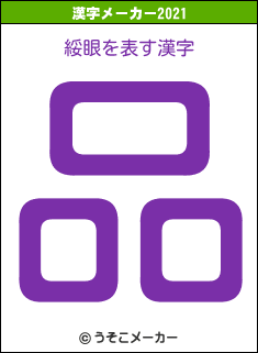 綏眼の2021年の漢字メーカー結果