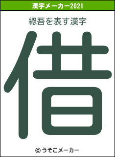 綛吾の2021年の漢字メーカー結果