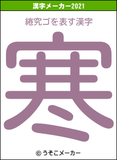 綣究ゴの2021年の漢字メーカー結果