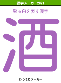 綮ｅ臼の2021年の漢字メーカー結果