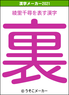 綾里千尋の2021年の漢字メーカー結果