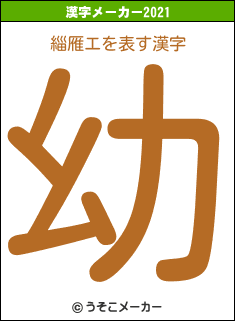 緇雁エの2021年の漢字メーカー結果