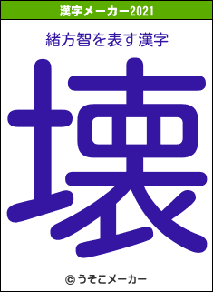 緒方智の2021年の漢字メーカー結果